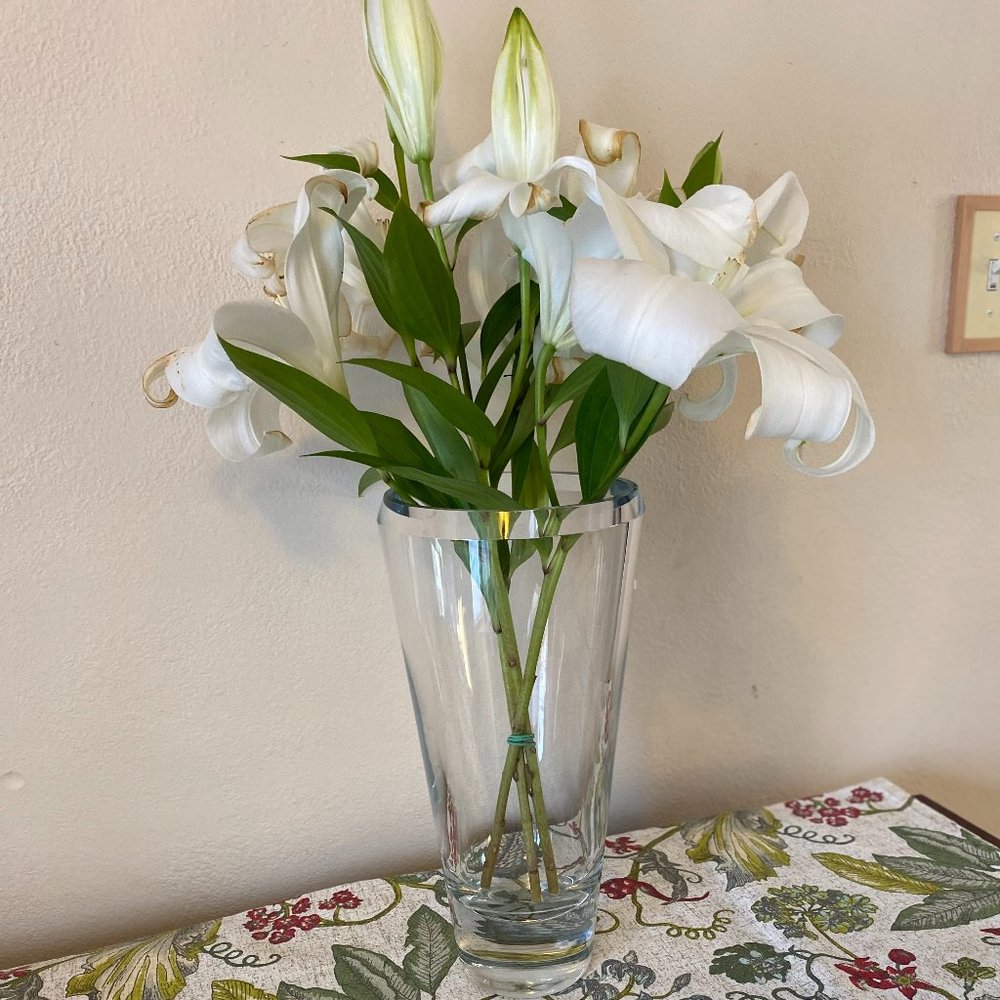 Restoration Hardware Beveled Glass Vase